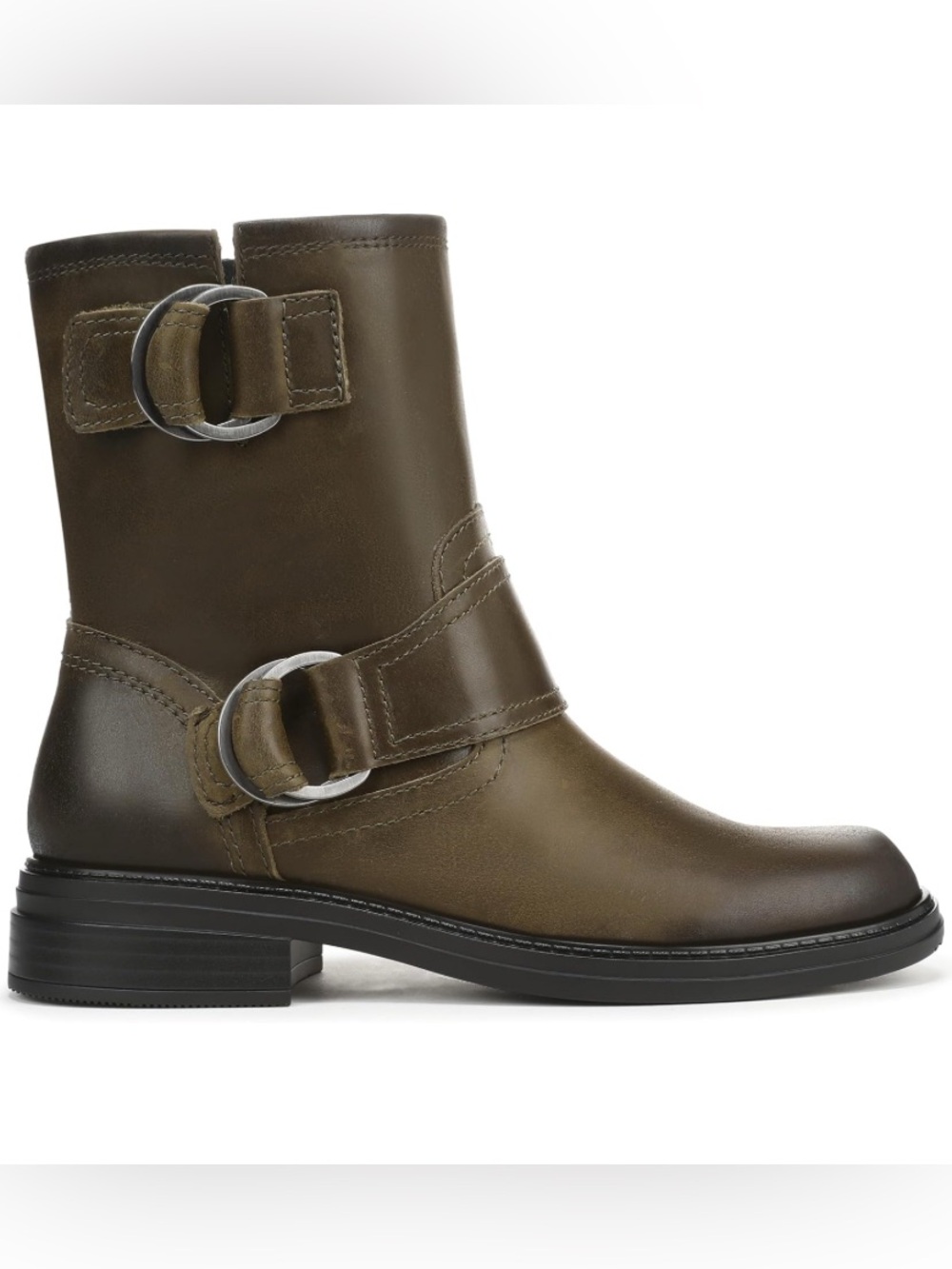 Naturalizer Optimus Women's Boots Dark Olive Green Leather Size 7 NEW